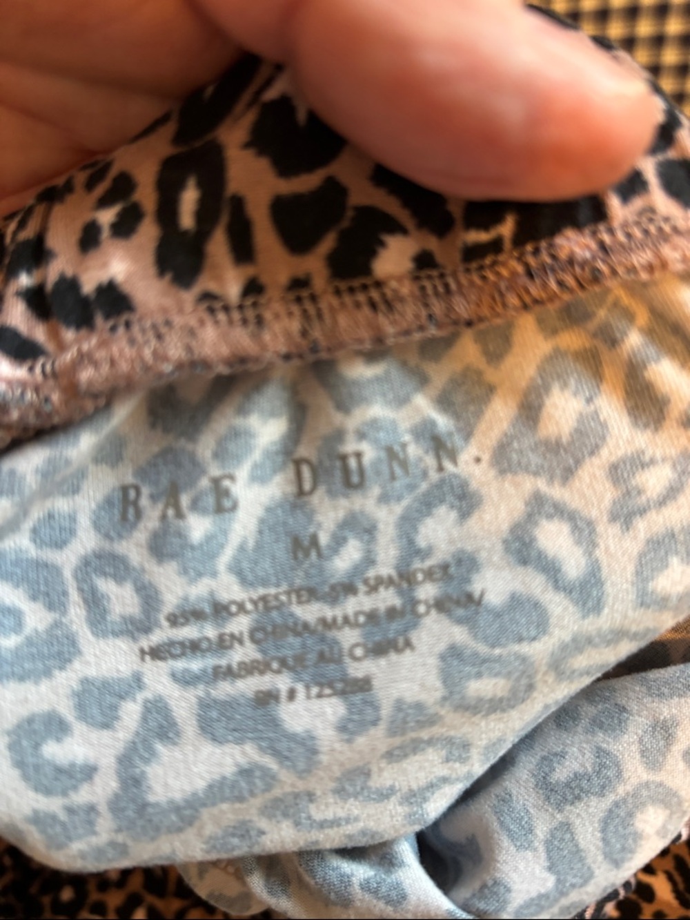 Rae Dunn “day off” Black Top with Pink Leopard Print Bottoms - Picture 5 of 7